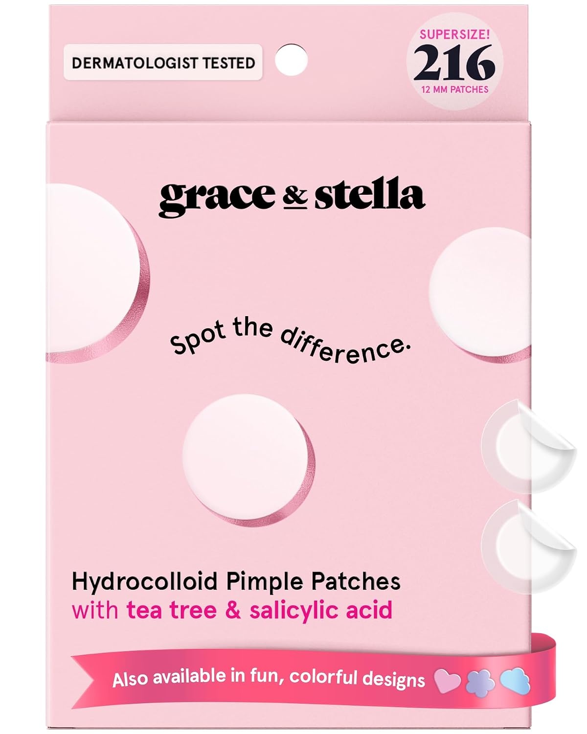 image:imagegrace amp stella Award Winning Pore Strip Pimple Patches for Face216 Count Pack of 1