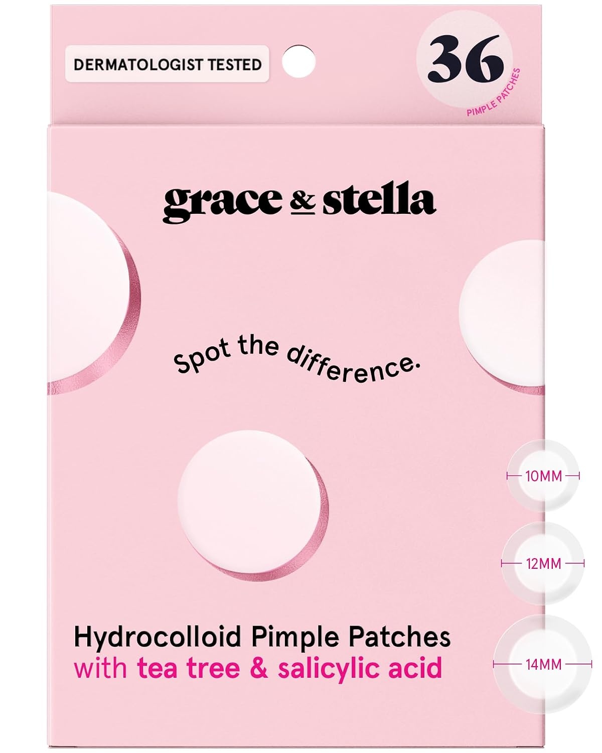 image:imagegrace amp stella Award Winning Pore Strip Pimple Patches for Face36 Count Pack of 1