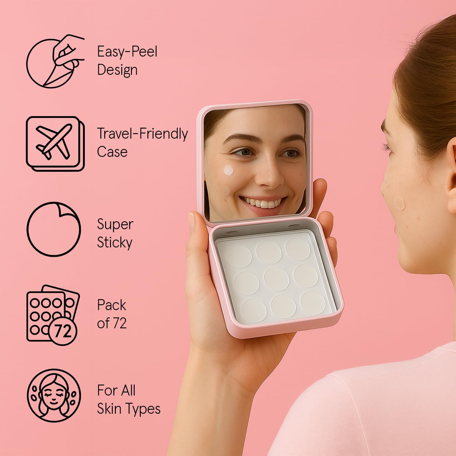 image:imagegrace amp stella Award Winning Pore Strip Pimple Patches for Face72 Count Pack of 1