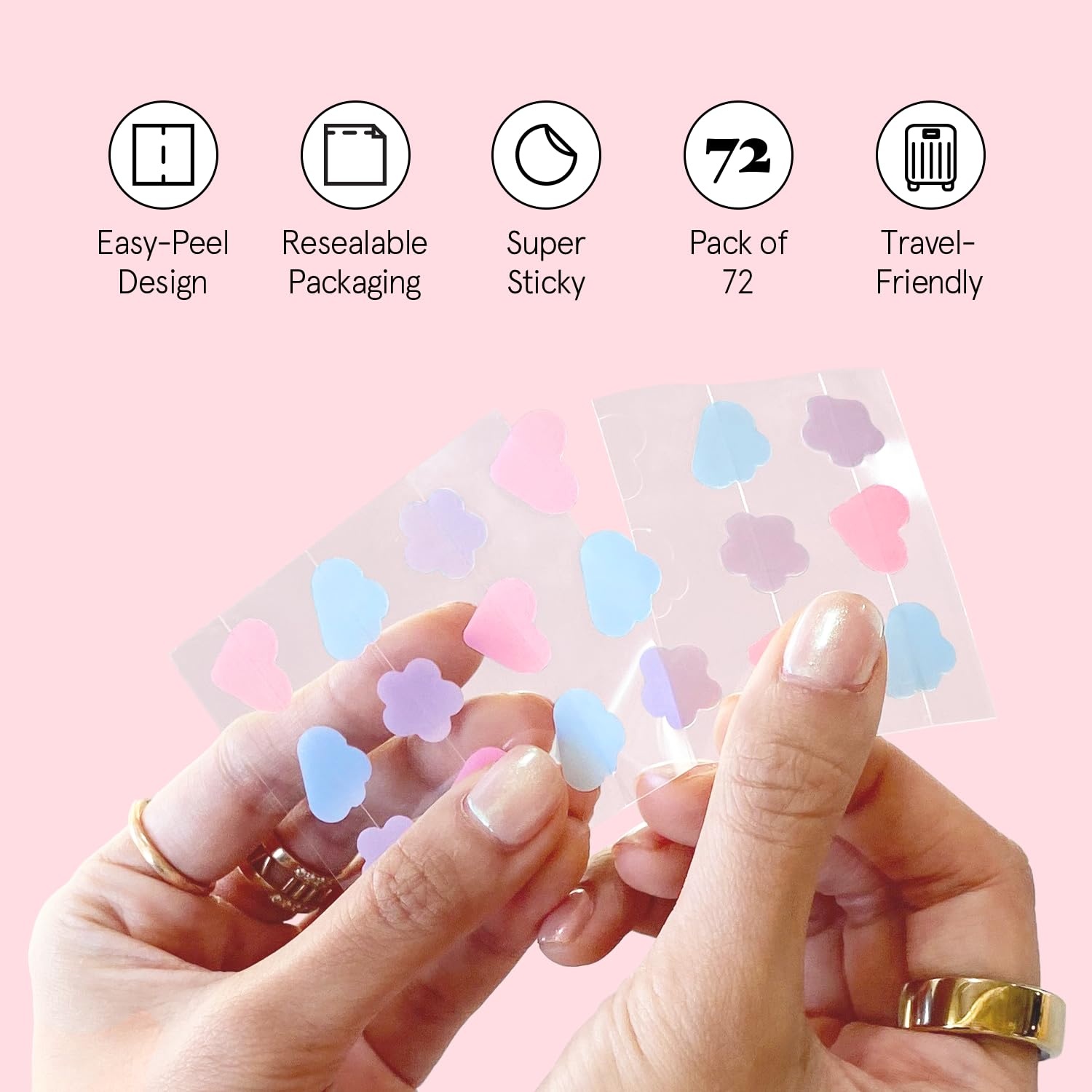 image:imagegrace amp stella Award Winning Pore Strip Pimple Patches for Face72 Count Pack of 1