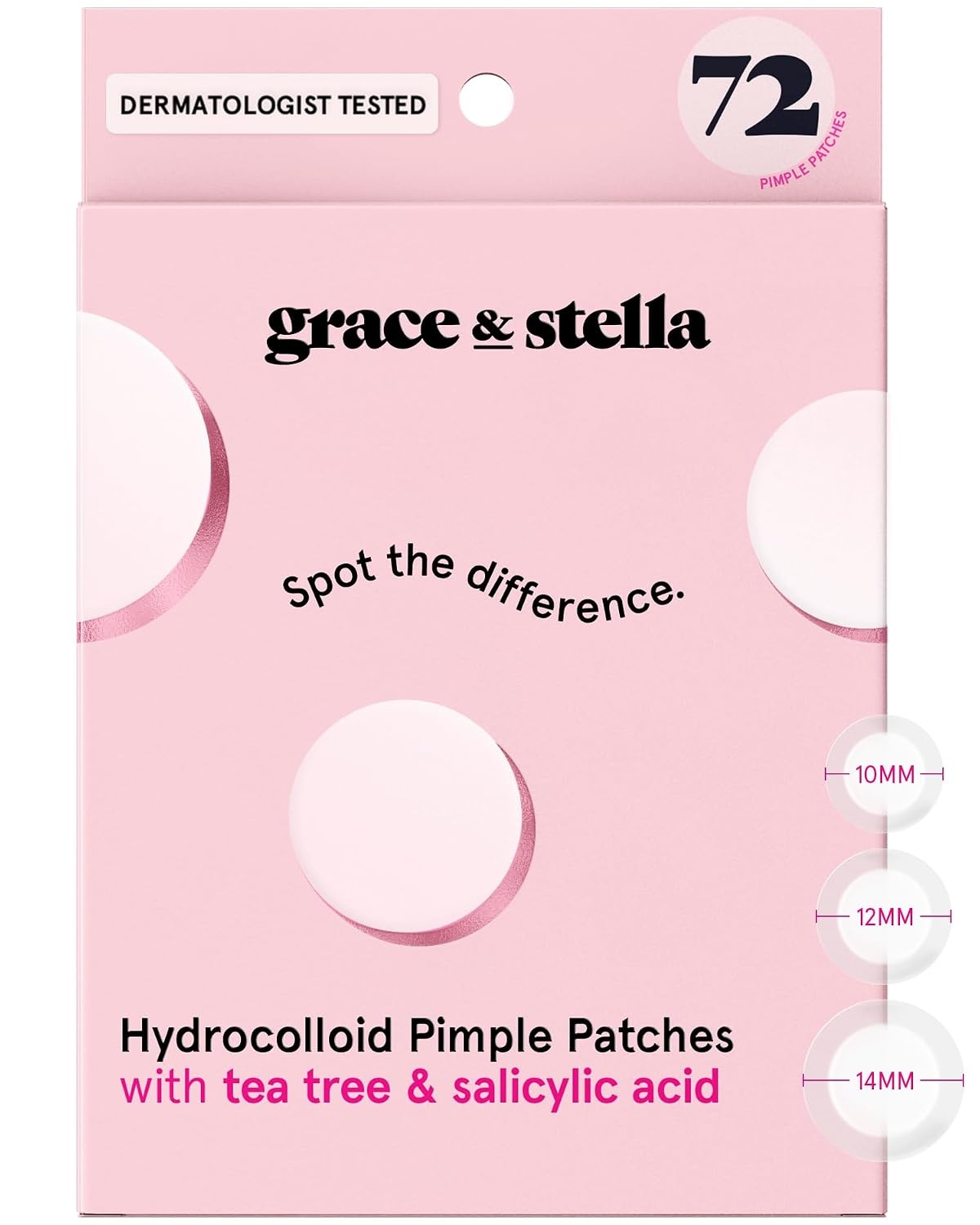 image:imagegrace amp stella Award Winning Pore Strip Pimple Patches for Face72 Count Pack of 1