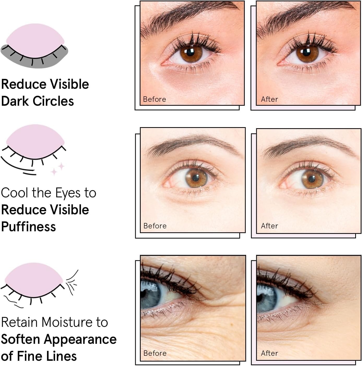image:imagegrace amp stella Award Winning Under Eye Mask Gifts for Women Reduce Dark Circles Puffy Eyes Wrinkles Under Eye Patches Birthday Bachelorette Party Favors Vegan Self Care 24 Pairs PinkEye glow Trio 12 Pairs