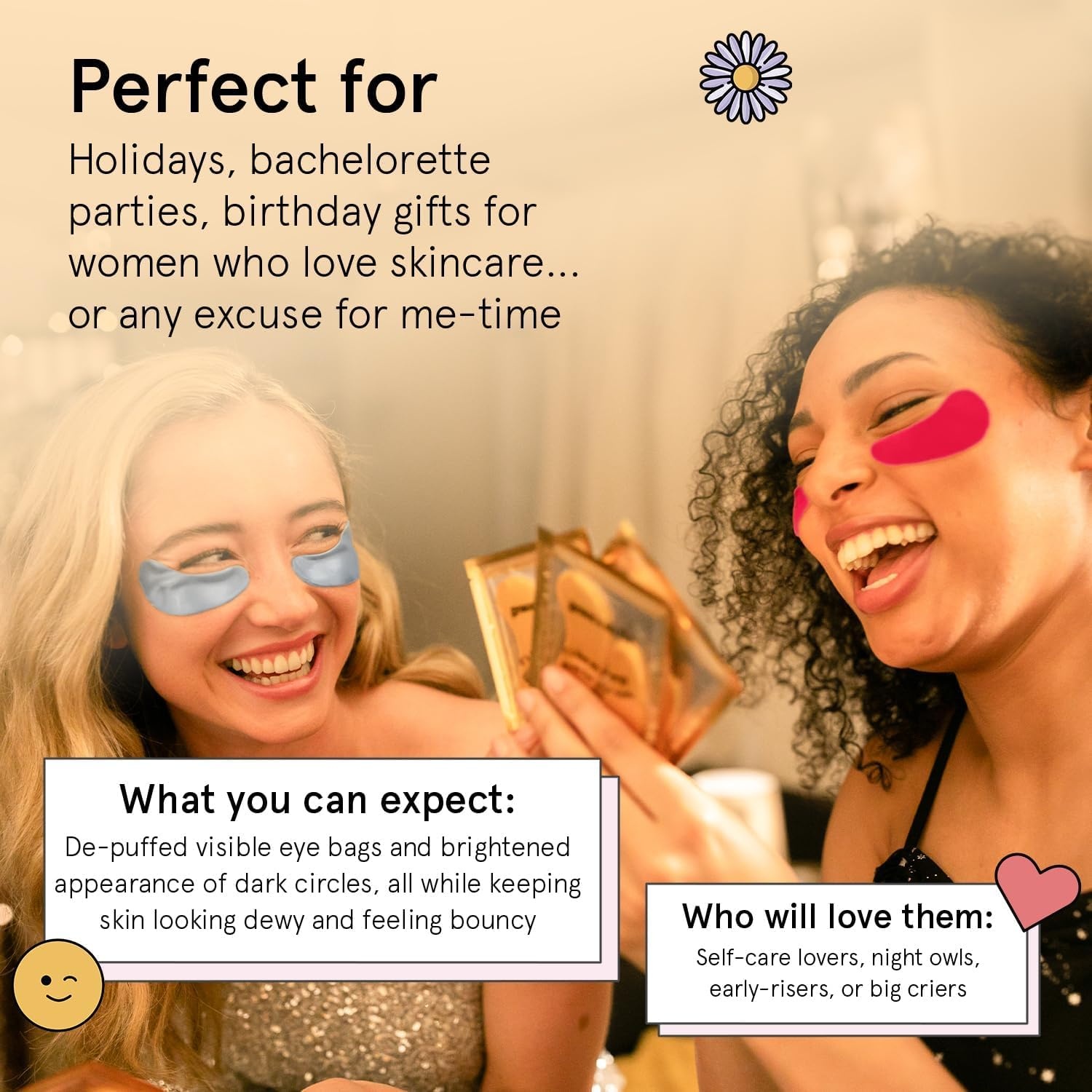 image:imagegrace amp stella Award Winning Under Eye Mask Gifts for Women Reduce Dark Circles Puffy Eyes Wrinkles Under Eye Patches Birthday Bachelorette Party Favors Vegan Self Care 24 Pairs PinkGold Pink Blue 72 Pairs
