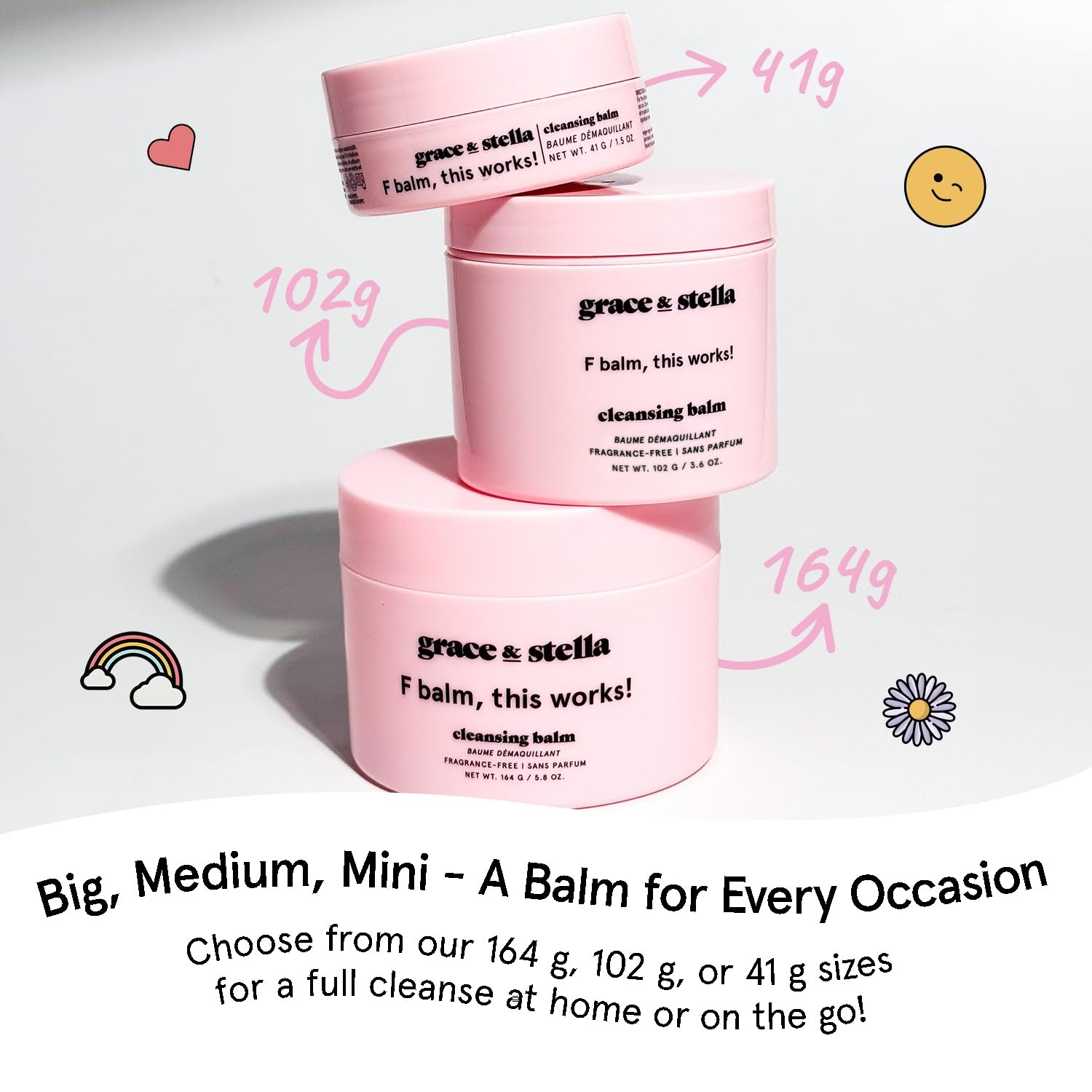 image:imagegrace amp stella Makeup Remover Cleansing Balm Hydrating Facial CleanserCleansing Balm 164 g