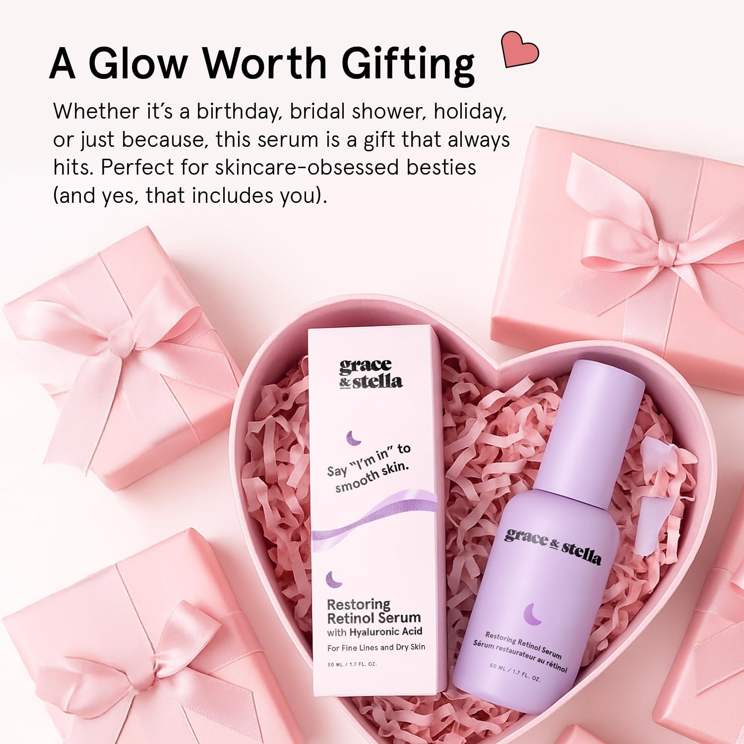 image:imagegrace amp stella Retinol Serum for Face with Hyaluronic Acid 50ml17 fl ozRetinol Serum 50ml Travel Size