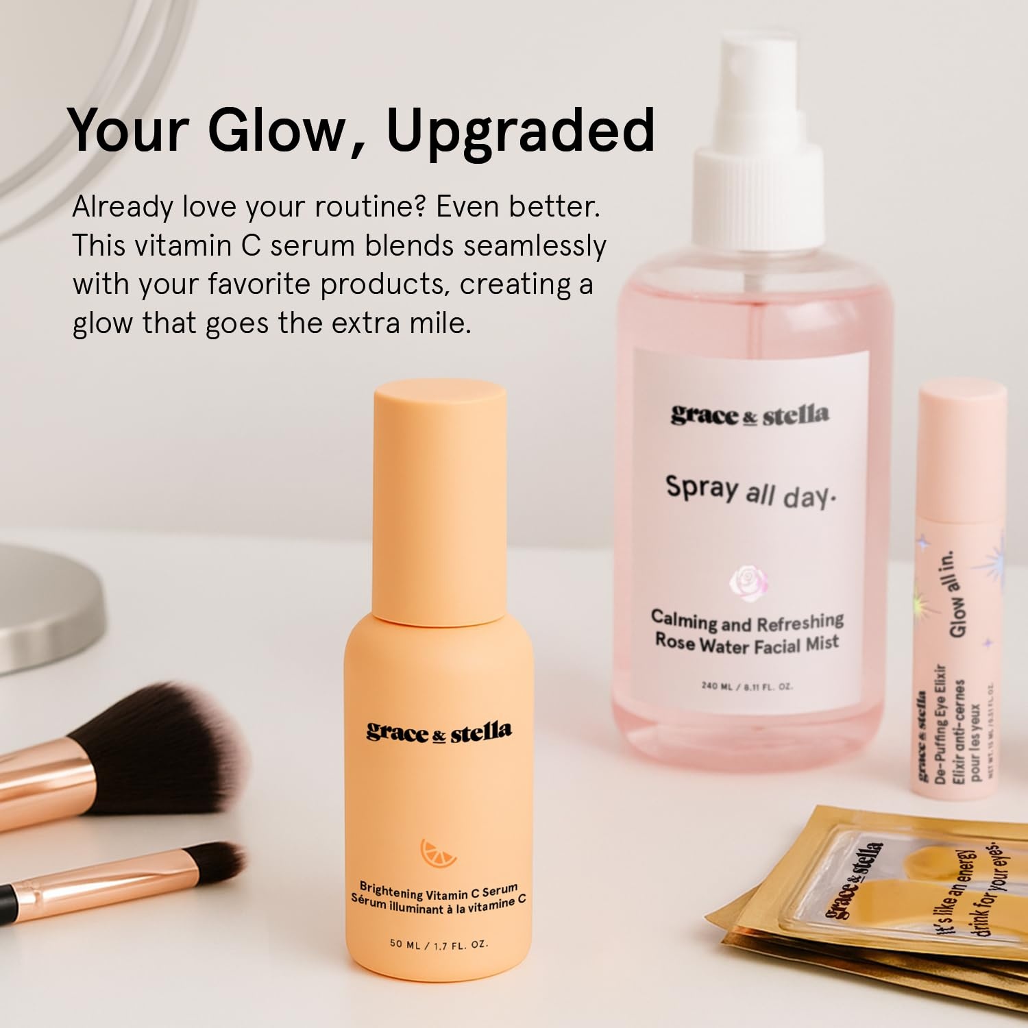 image:imagegrace amp stella Retinol Serum for Face with Hyaluronic Acid 50ml17 fl ozVitamin C Serum 50ml Travel Size