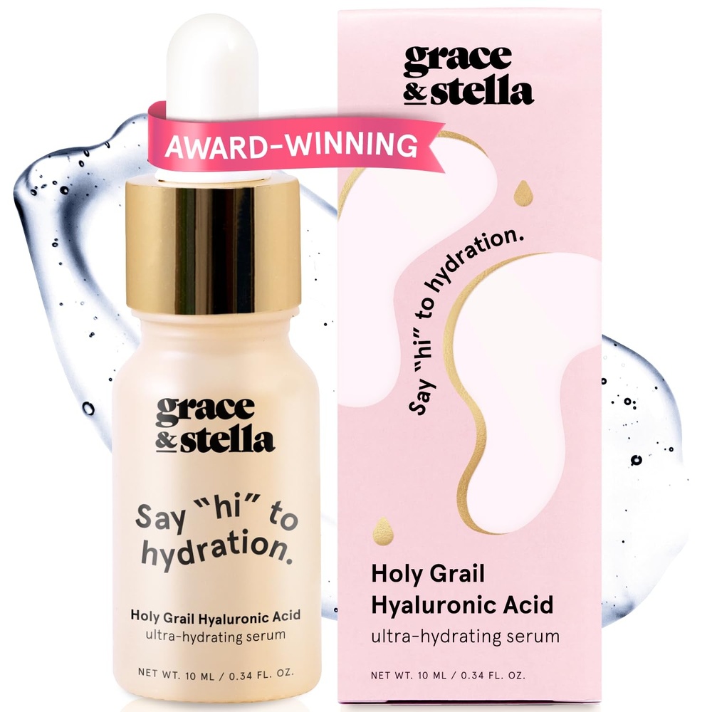 image:imagegrace amp stella Award Winning Hyaluronic Acid Serum 50ml17 fl oz Hydrating Hyaluronic Acid Serum for Face Acido Hialuronico for Women Remove Fine Lines Wrinkles Anti Aging Vegan Skincare034 Fl Oz Pack of 1