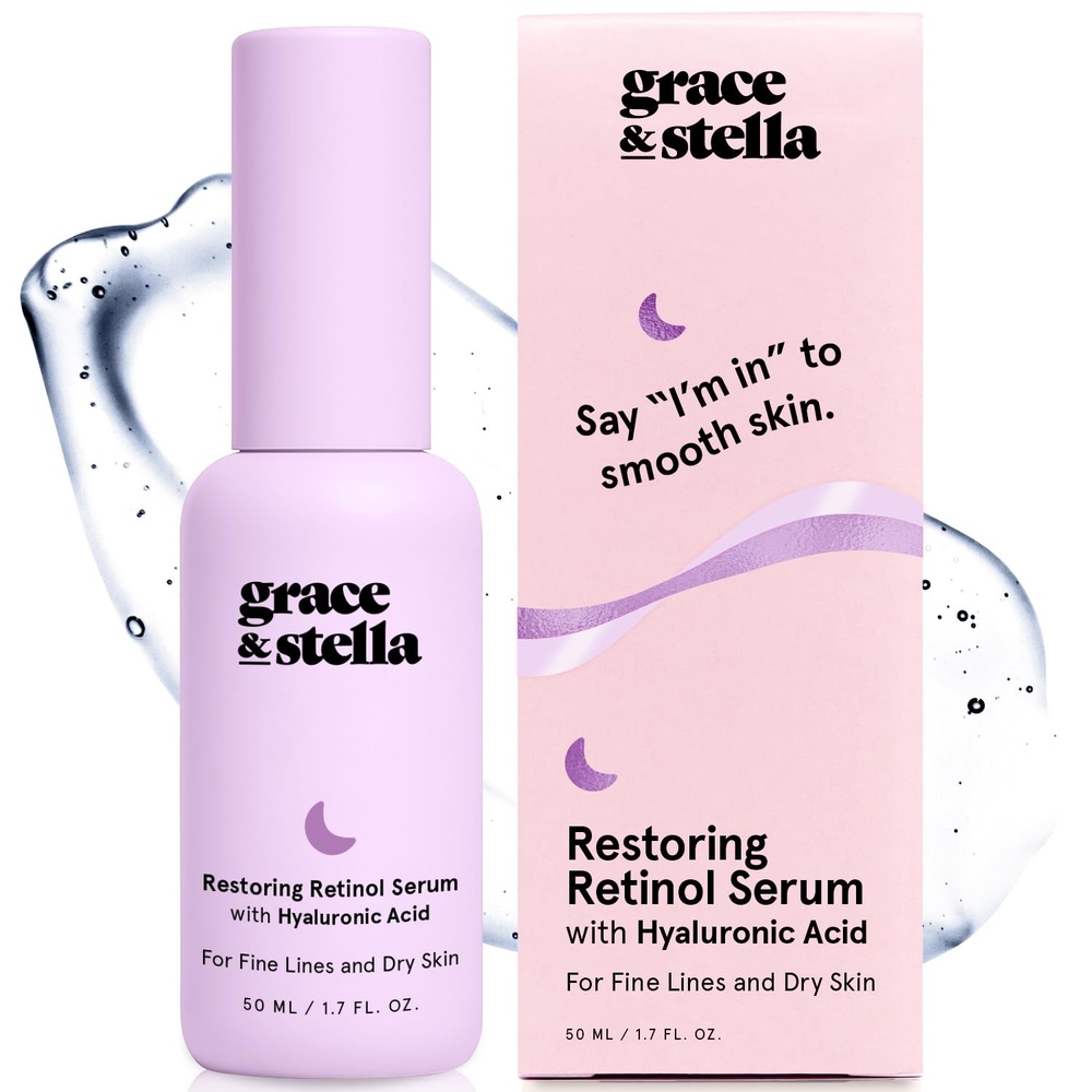 image:imagegrace amp stella Retinol Serum for Face with Hyaluronic Acid 50ml17 fl ozRetinol Serum 50ml Travel Size