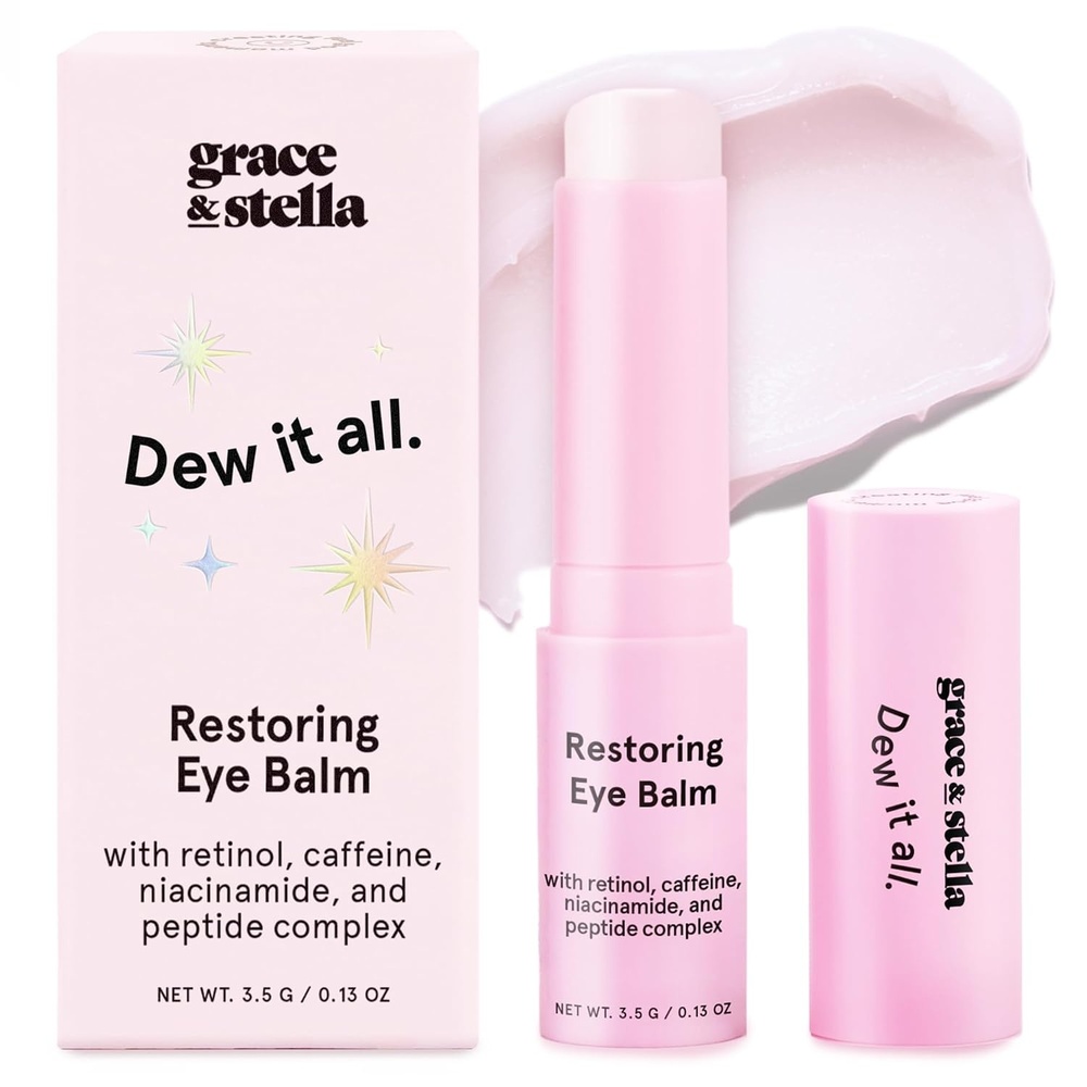 image:imagegrace amp stella Under Eye Brightener Balm Stick Travel EssentialsRestoring Eye Balm 35g 012 oz