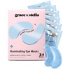 grace & stella Award Winning Under Eye Mask – Gifts for Women – Reduce Dark Circles, Puffy Eyes, Wrinkles, Under Eye Patches – Birthday, Bachelorette Party Favors – Vegan Self Care (24 Pairs, Pink)(Blue (24 Pairs))