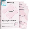 grace & stella Award-Winning Foot Peel Mask (4 Pairs, Lavender)(Unscented with Aloe Vera  4 Pairs)