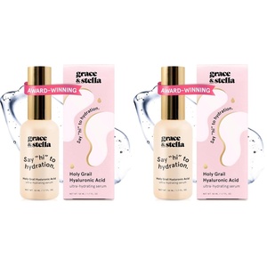 grace & stella Award Winning Hyaluronic Acid Serum (50ml/1.7 fl oz) Hydrating Hyaluronic Acid Serum for Face – Acido Hialuronico for Women – Remove Fine Lines, Wrinkles, Anti Aging – Vegan Skincare(0.34 Fl Oz (Pack of 2))