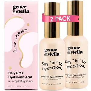 grace & stella Award Winning Hyaluronic Acid Serum (50ml/1.7 fl oz) Hydrating Hyaluronic Acid Serum for Face – Acido Hialuronico for Women – Remove Fine Lines, Wrinkles, Anti Aging – Vegan Skincare(1.7 Fl Oz (Pack of 2))
