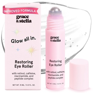 grace & stella Award Winning Under Eye Brightener Roller(Restoring Eye Serum with Metal Ball)