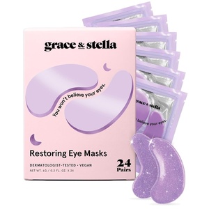grace & stella Peptide Under Eye Patches For Puffy Eyes(Purple (24 Pairs))