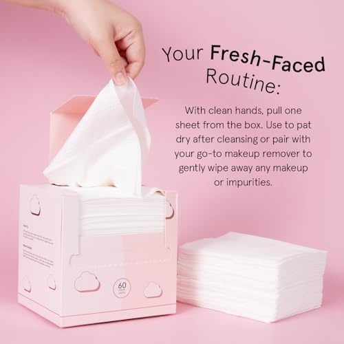 image:imagegrace amp stella Face Towels Disposable XL Travel Essentials 60 Count10 Inch x 12 Inch Pack of 4