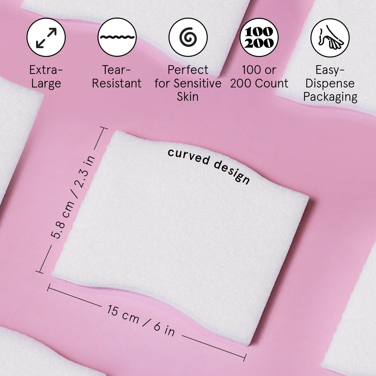 image:imagegrace amp stella Face Towels Disposable XL Travel Essentials 60 CountPack of 100