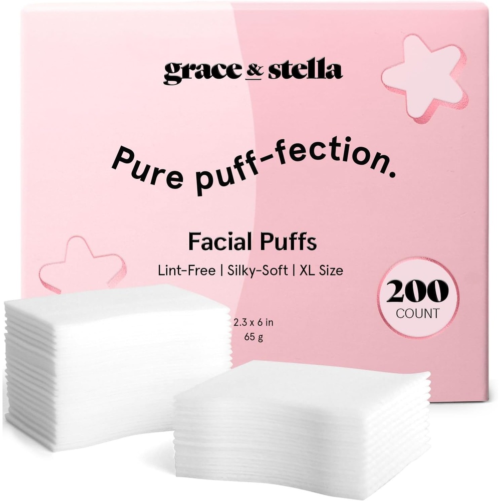 image:imagegrace amp stella Face Towels Disposable XL Travel Essentials 60 CountPack of 200