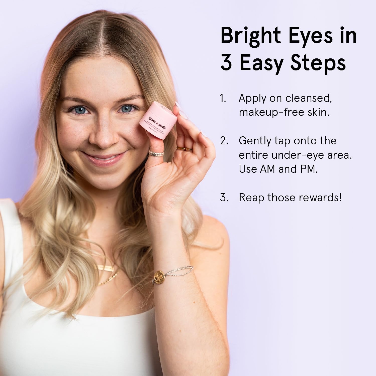image:imagegrace amp stella Under Eye Cream for Dark Circles Caffeine Eye Cream