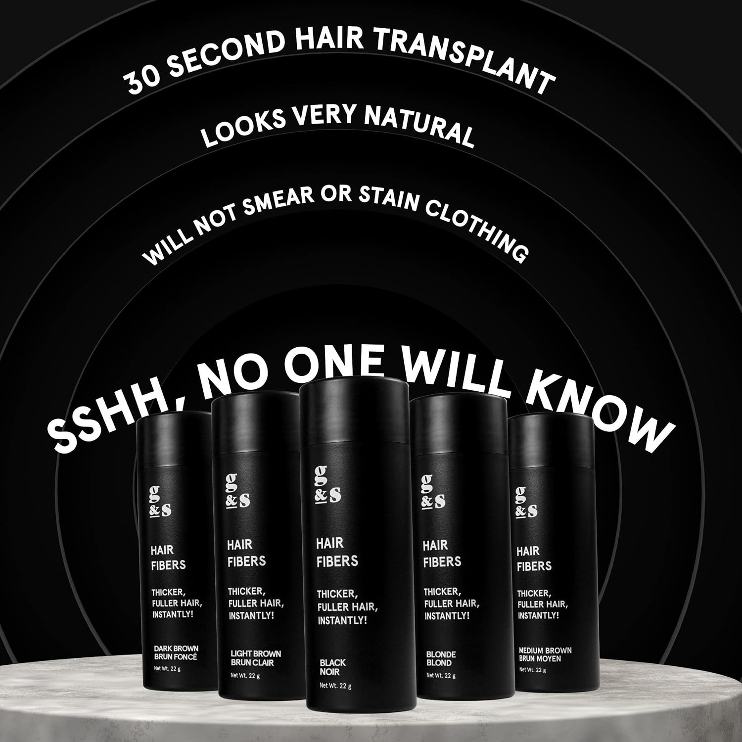 image:imageHair Building Fibers for Balding Hair 22g Large Bottle Instant Hair Thickening Fibers for Thinning Hair Discreetly Cover Bald Spots by grace and stella Blond