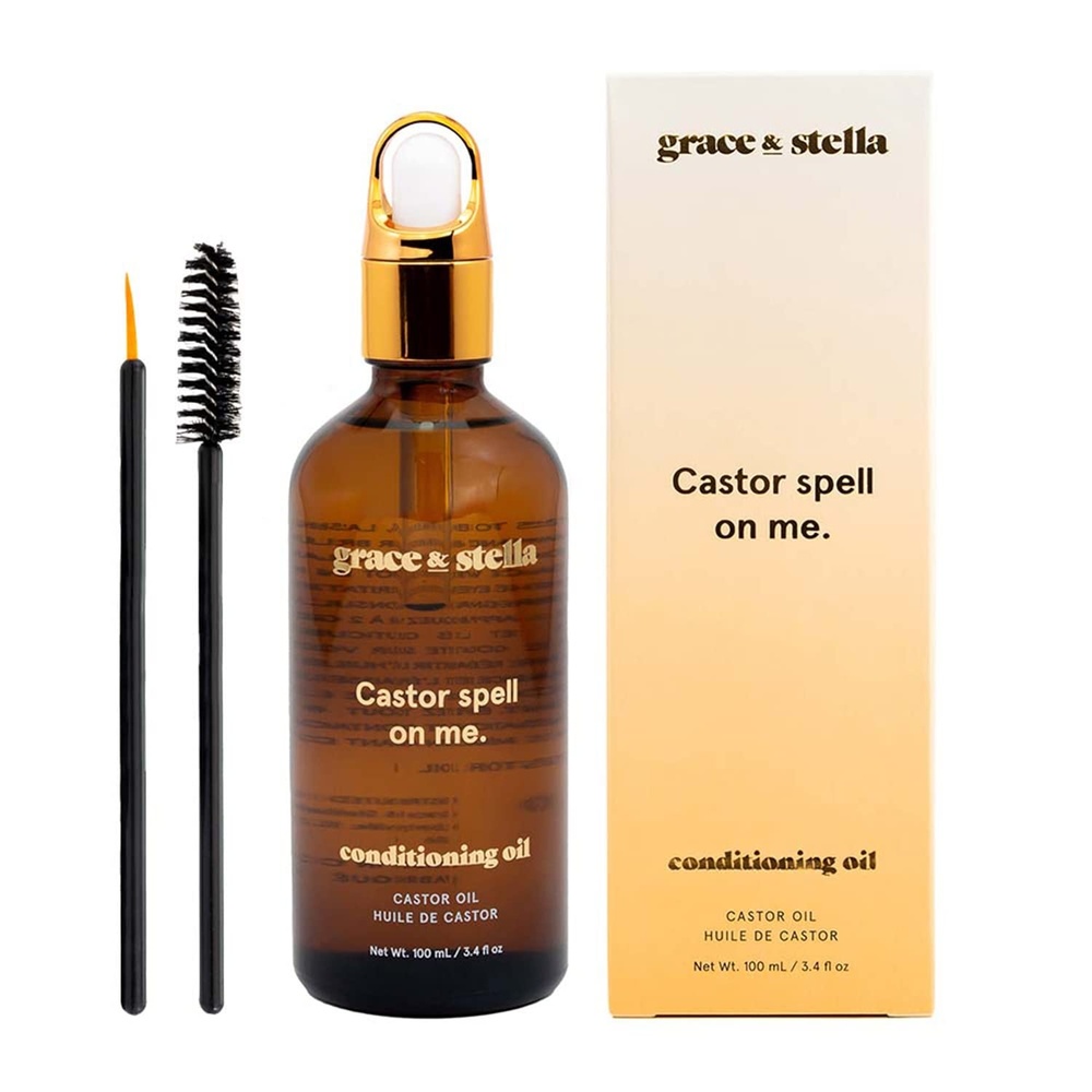 image:imageGrace amp Stella Organic Cold Pressed Castor Oil 4oz For Hair Growth Eyelashes amp Eyebrows Vegan Paraben amp SulfateFree